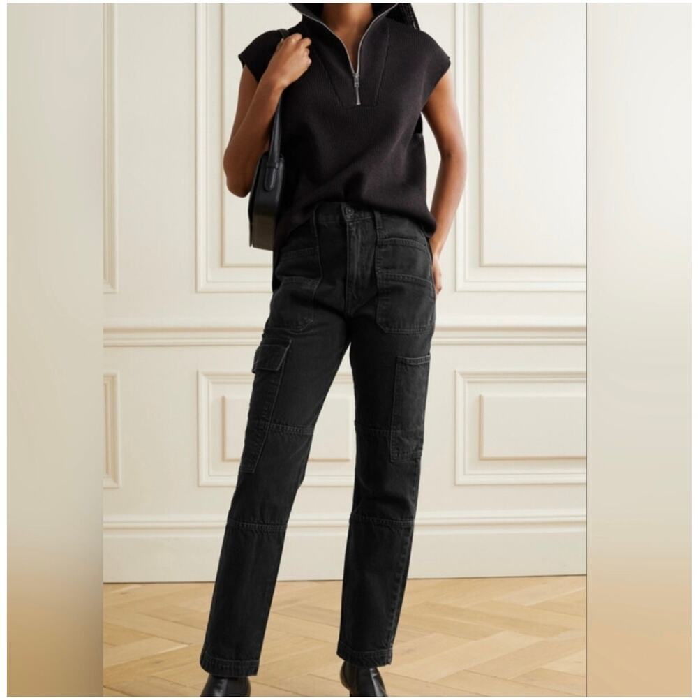 SLVRLAKE Savior Denim Jeans Black Cargo Pants